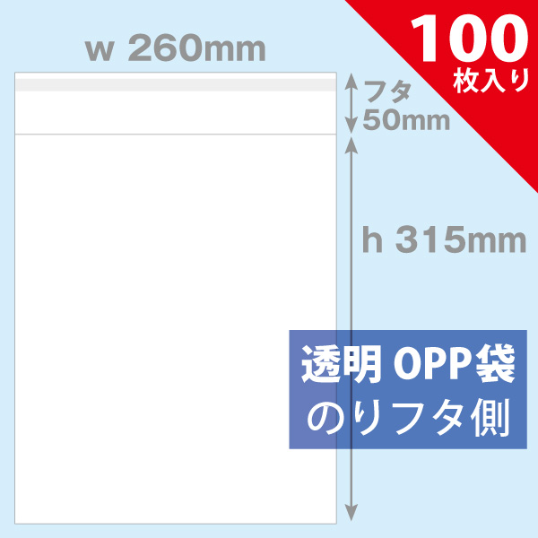 OPP袋　260×315mm／ブック写真集用　小　100枚入り