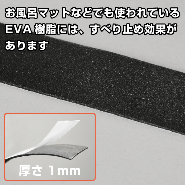 EVAマットシール1mm厚　20mm幅×5m巻　黒