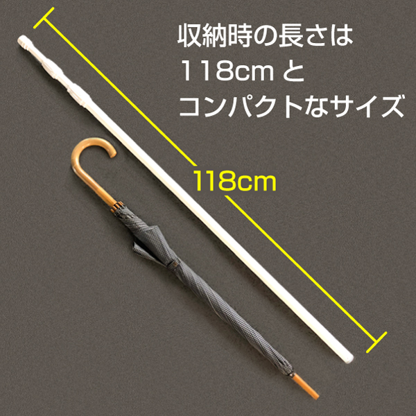 【混載不可・個別送料1,320円】のぼり用ポール　3段コンパクト  3m　白